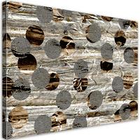 WANDBILD braune kreise abstrakt - Braun, Textil (60/40cm) - Feeby