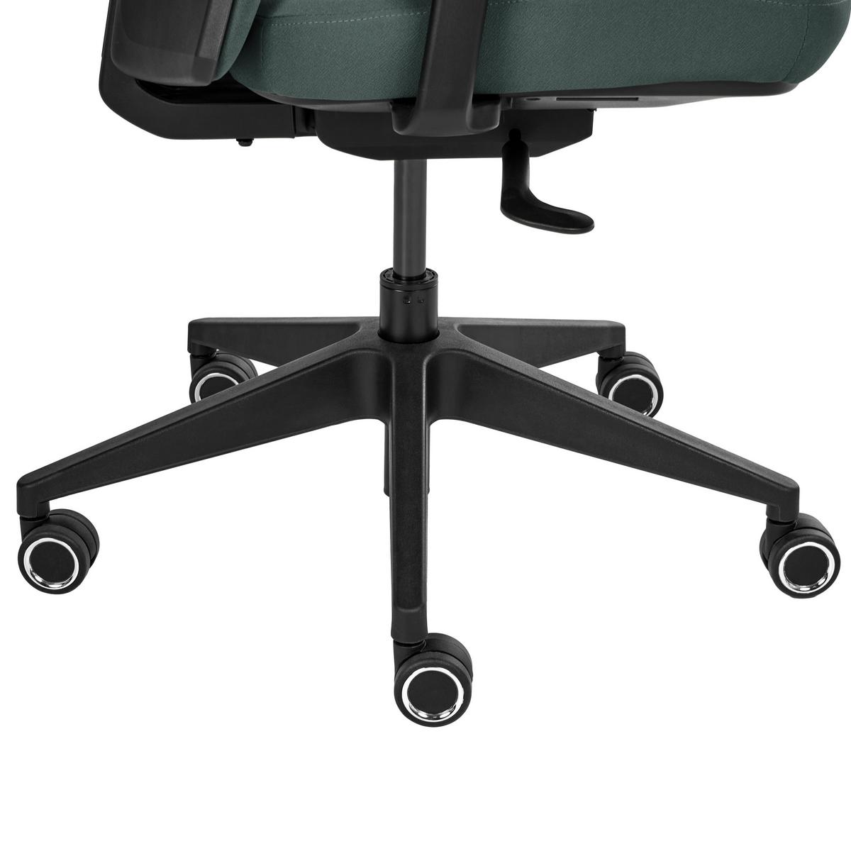 BÜROSTUHL Stoff Dunkelgrün Kamilon - Dunkelgrün/Schwarz, Textil (60/98/65cm) - Beliani