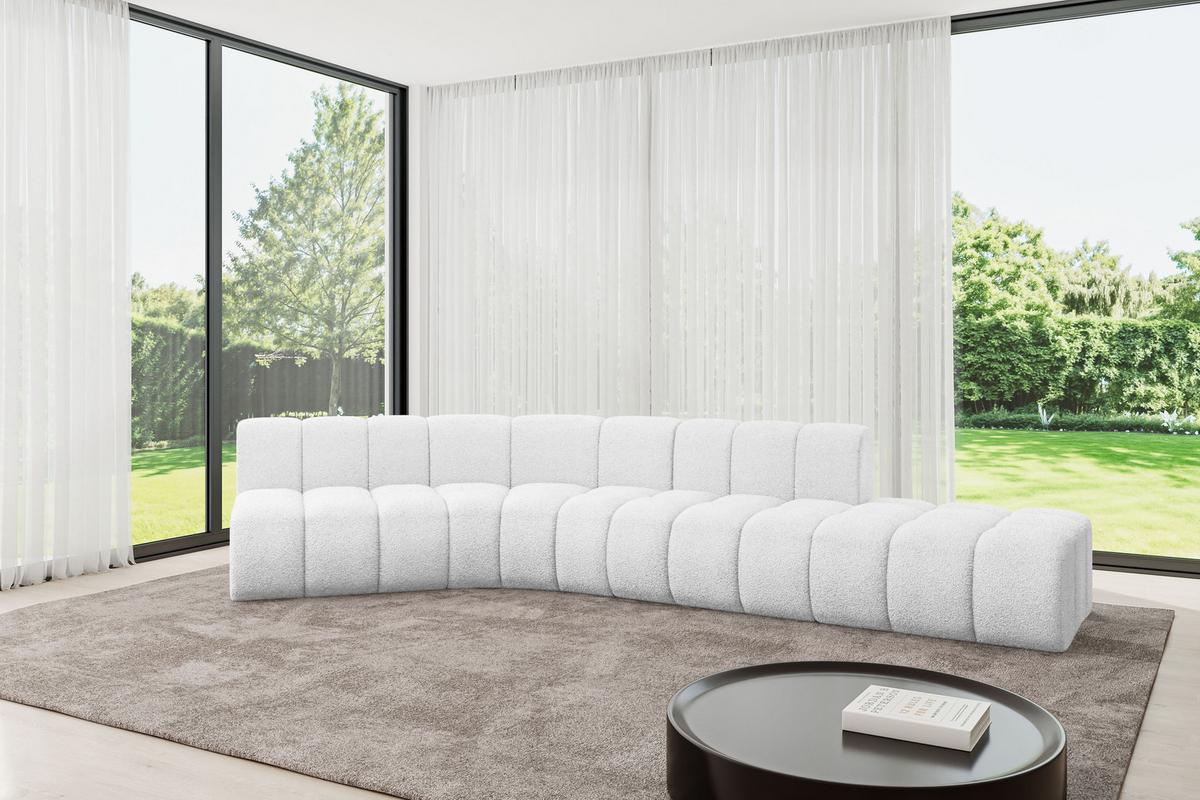ECKSOFA modulares Sofa Brilo-L1 - 380x174x70 cm Weiß - Weiß, Holzwerkstoff/Textil (380/174cm) - ALTDECOR