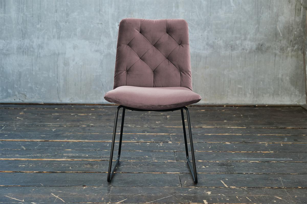 STUHL NEW CHARME Rosé Velvet (1er-Set) - Roségold/Rosa, Textil (52/87/66cm) - KAWOLA