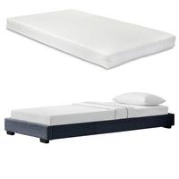 POLSTERBETT Solingen mit Matratze - Dunkelgrau, Textil (90/200cm) - Corium