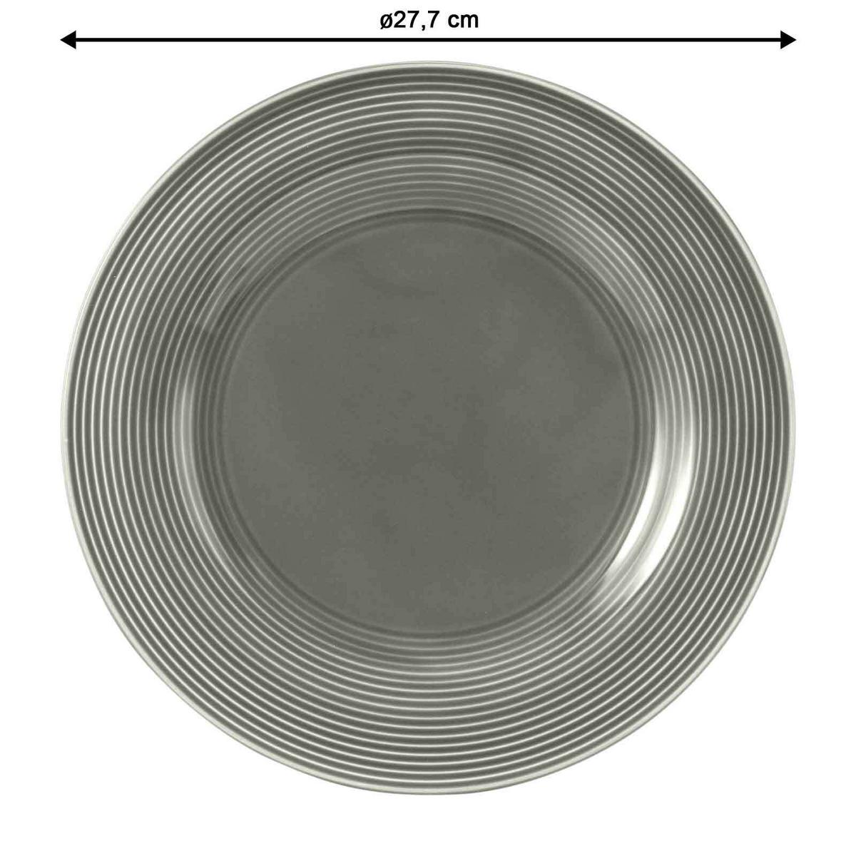 SPEISETELLER Beat Color Glaze Perlgrau ø 27,7 cm 6er Set - Grau, Keramik (27.7cm) - Seltmann Weiden