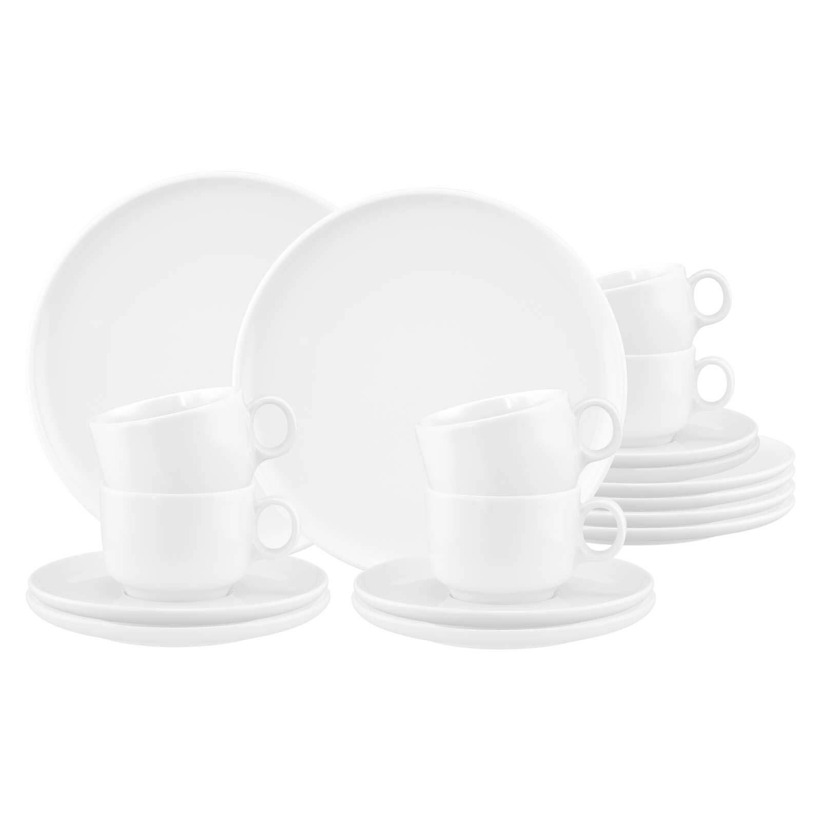 KAFFEESERVICE Sento Home weiß 18-tlg. - Weiß, Keramik (24/18.1/43cm) - Seltmann Weiden