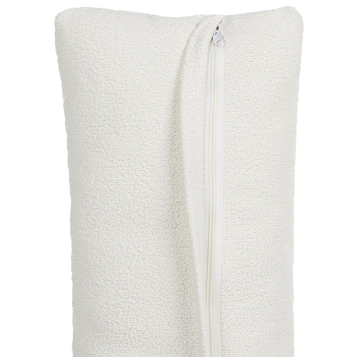 CHAISELONGUE-LINKSSEITIGE Bouclé Cremeweiß Hellnar - Creme/Weiß, Textil (102/70/176cm) - Beliani