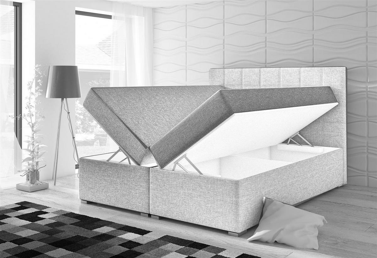 BOXBETT Parozo Prem.. überlänge - Grün, Holzwerkstoff/Textil (180/220cm) - Fun Möbel