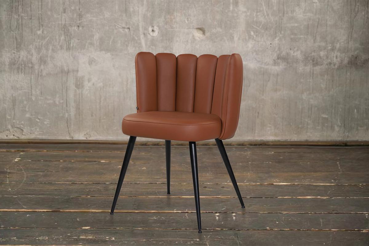 ESSZIMMERSTUHL JADA Braun Leder (1er-Set) - Braun, Leder/Kunststoff (59/79/55cm) - KAWOLA