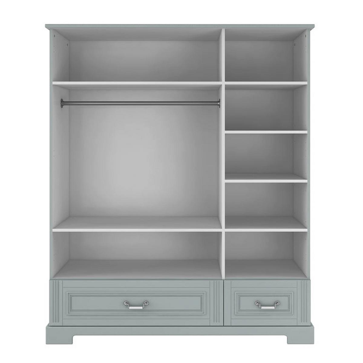 SCHRANK 3 Türen Grau - Grau, Holzwerkstoff (150/180/51cm) - Petits-meubles