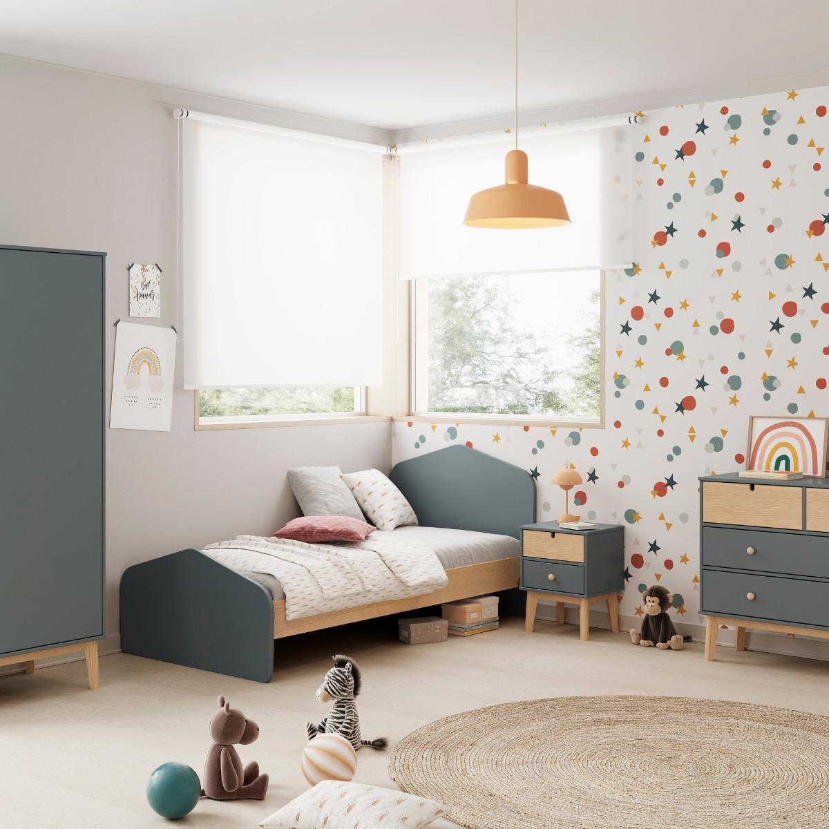 BETT Estefania Grün 195/100/90 cm - Grün, Holz (190/90cm) - Calicosy