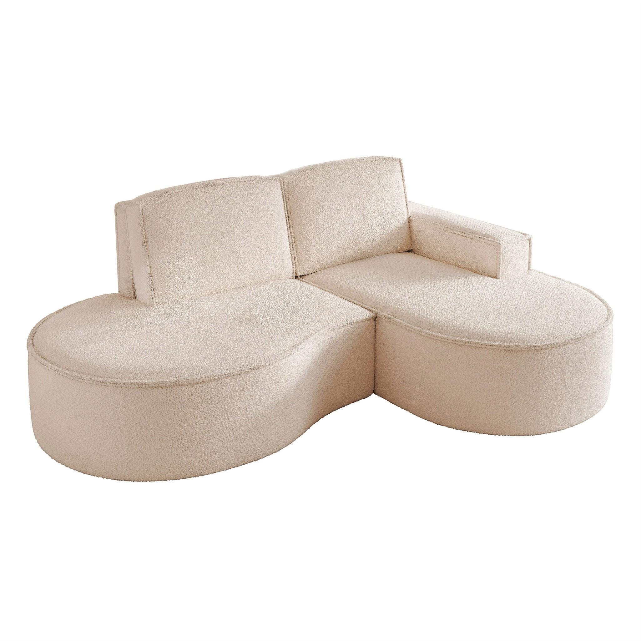 ECKSOFA Arlet In Stoff Abriamo - Beige, Holzwerkstoff/Textil (156/277cm) - Fun Möbel