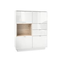 HIGHBOARD Metro Einsatz in Eiche Nordic - Silbereichenfarben, Holzwerkstoff (103/123/37.5cm) - Vladon