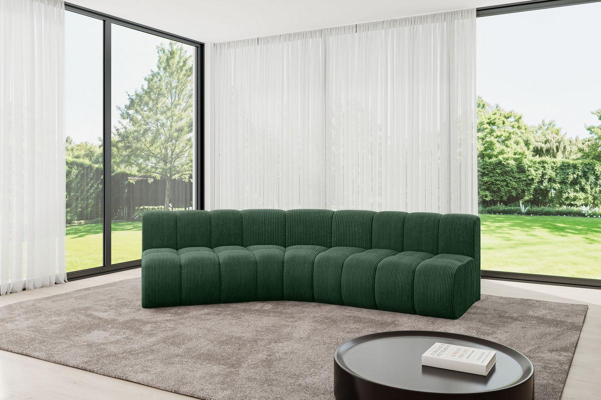 ECKSOFA modulares Sofa Montra-L1 - 290x174x70 cm Grün - Grün, Holzwerkstoff/Textil (290/174cm) - ALTDECOR