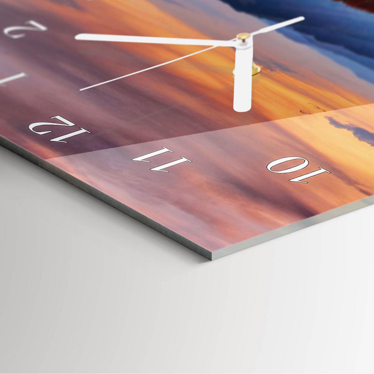 WANDUHR aus Glas 30x60 cm - Perspektiven - Multicolor, Glas (30/60/0.4cm) - TULUP