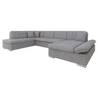 ECKSOFA Bergen, Seite: Rechts - Silberfarben/Grau, Holz/Textil (345/76/205cm) - MIRJAN24