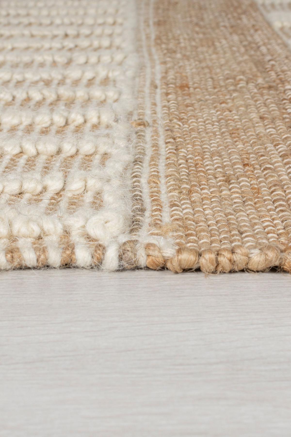 TEPPICH aus Jute handgewebt WHARFE in Braun-Beige, geometrisch, 160 x 230 cm - Braun, Textil (230/160cm) - KADIMA DESIGN