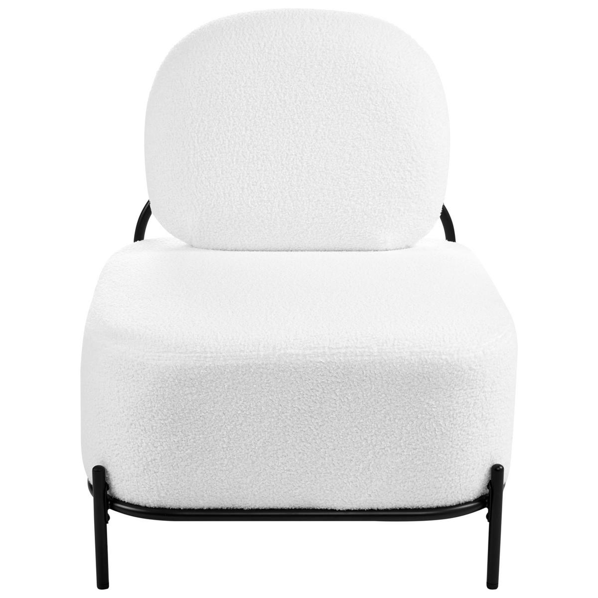 SESSEL Bouclé Weiß Lunde - Weiß, Textil (67/81/74cm) - Beliani