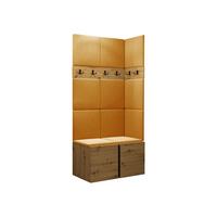 GARDEROBEN-SET Orion I - Eiche Artisan/Orange, Holzwerkstoff/Kunststoff (84/186/46cm) - MIRJAN24