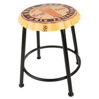 HOCKER aus Metall, gelb, 35x46cm - Gelb, Metall (35/46/35cm) - Wanderlust