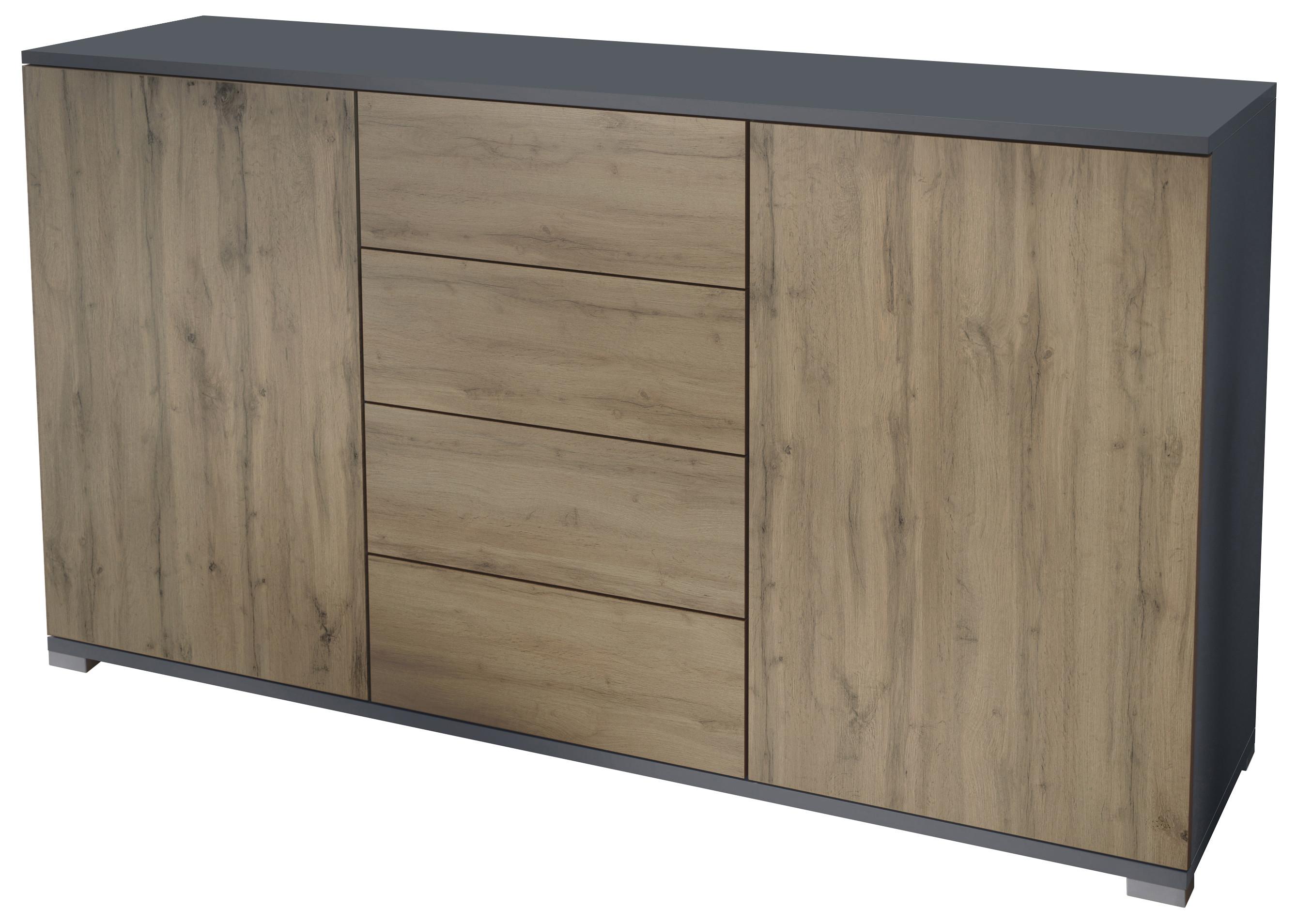 SIDEBOARD Santo Eiche Evoke - Eiche San Remo, Holzwerkstoff (138.5/75.5/35cm) - Vladon