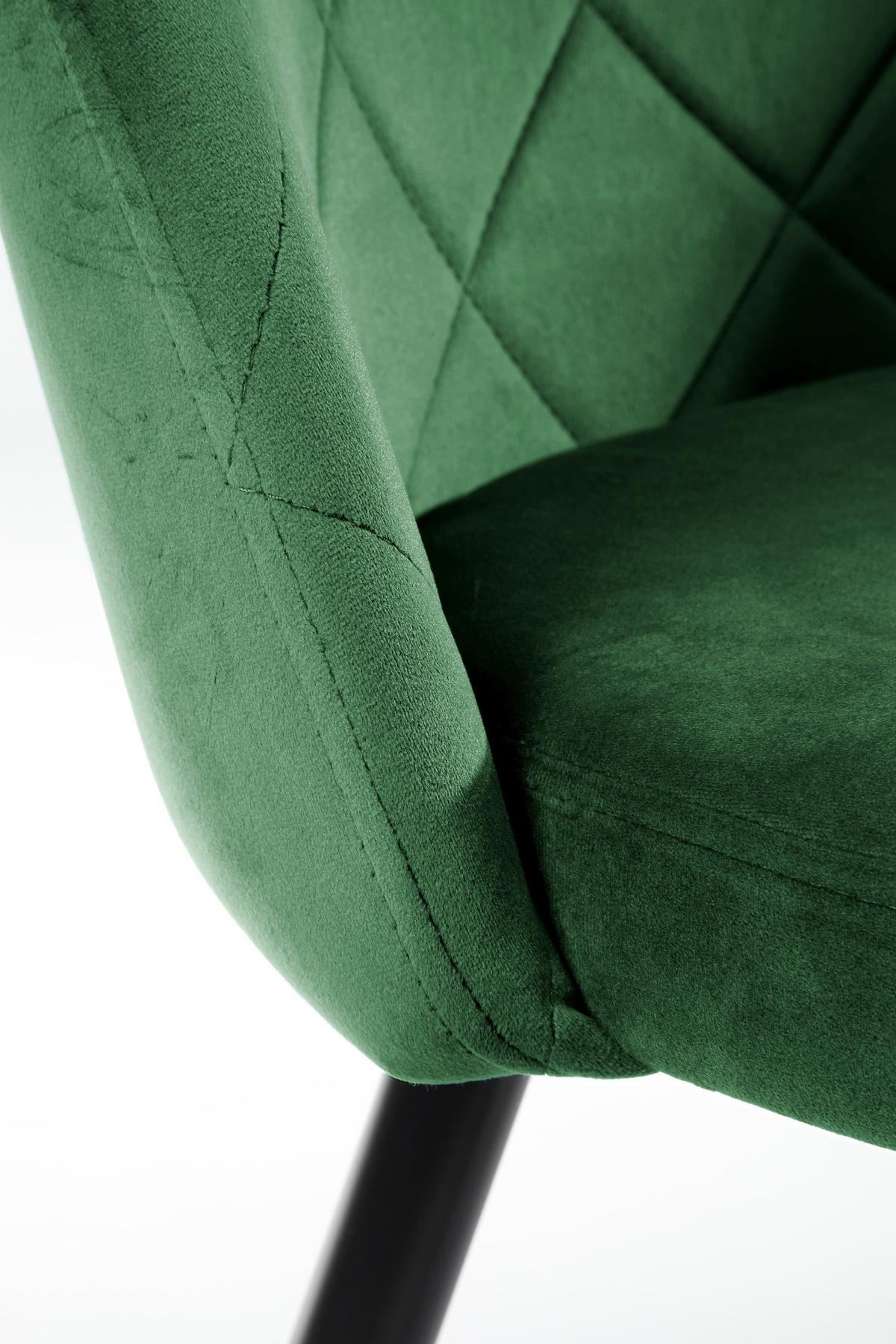 POLSTERSTUHL 4er Set, Metallbeine Grün 50/77/46 - Grün, Textil (54/76/57cm) - RAUMHIRSCH FURNITURE