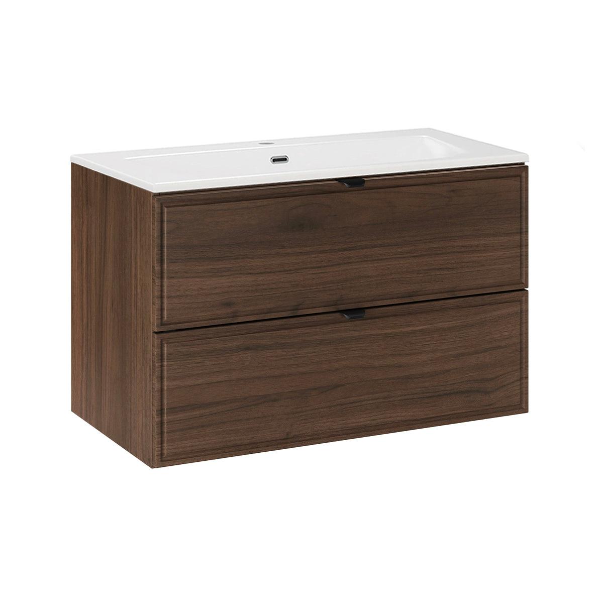 WASCHTISCH 81cm Elias Dunkles Holz - Braun, Holzwerkstoff (81/50/46cm) - Petits-meubles