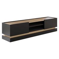TV-LOWBOARD Zarpant 200 2K - Eichefarben/Schwarz, Holzwerkstoff (200/47/37cm) - MIRJAN24