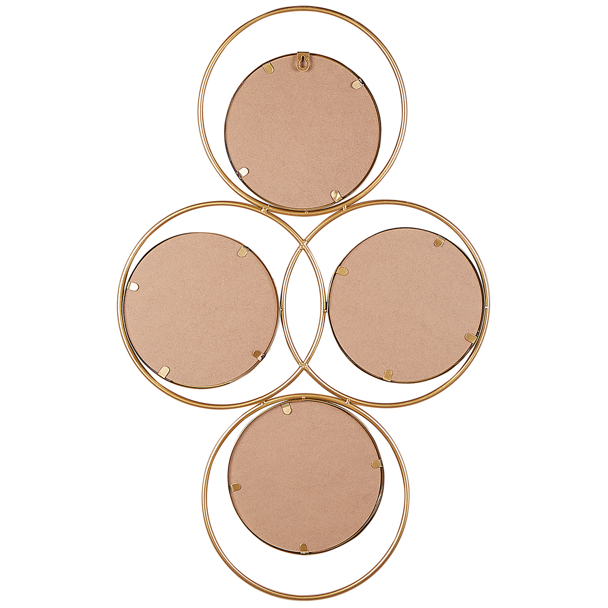 WANDSPIEGEL gold 4-teilig 50/80 cm Lescar - Goldfarben, Metall (50/80/2cm) - Beliani