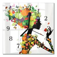 WANDUHR aus Glas 30x30 cm - Stück - Multicolor, Glas (30/30/0.4cm) - TULUP