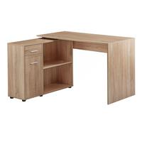 ECKSCHREIBTISCH Mit Regal Modern Design, Sonoma 120x107x75 cm - Beige/Braun, Kunststoff (107/120/75cm) - KADIMA DESIGN