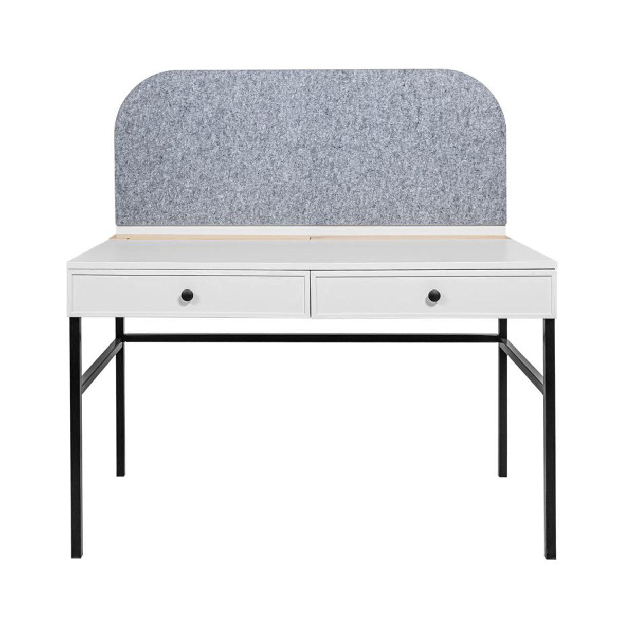 SCHREIBTISCH Lumi Weiß und Schwarz - Weiß, Holzwerkstoff (120/64/126.5cm) - Petits-meubles