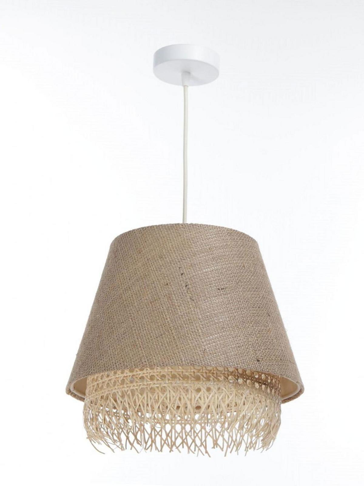 HÄNGELEUCHTE Beige 30/27 cm - Beige, Naturmaterialien (30/1.3/27cm) - ONZENO