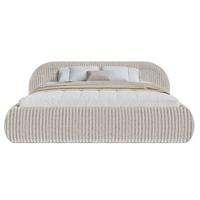 POLSTERBETT Shels Low Graubeige 160x200 cm - Taupe/Schwarz, Kunststoff/Textil (160/200cm) - Selsey