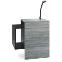 NACHTTISCH Queens Front in Avola-Anthrazit - Anthrazit, Holzwerkstoff (60/63/36cm) - Vladon