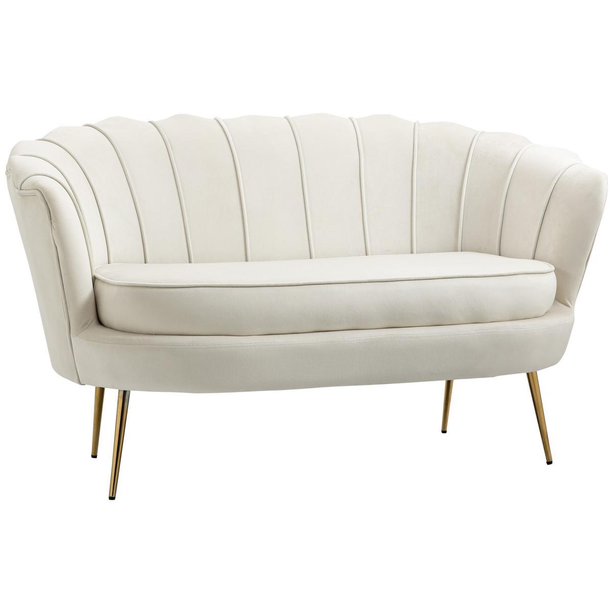 SOFA Wyndrin 130/77/77cm - Creme, Kunststoff (77/77/130cm) - ZMH