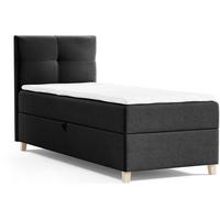 POLSTERBETT Helen Mini 103/206/106 schwarz - Schwarz, Holzwerkstoff/Textil (100/200cm) - Beautysofa