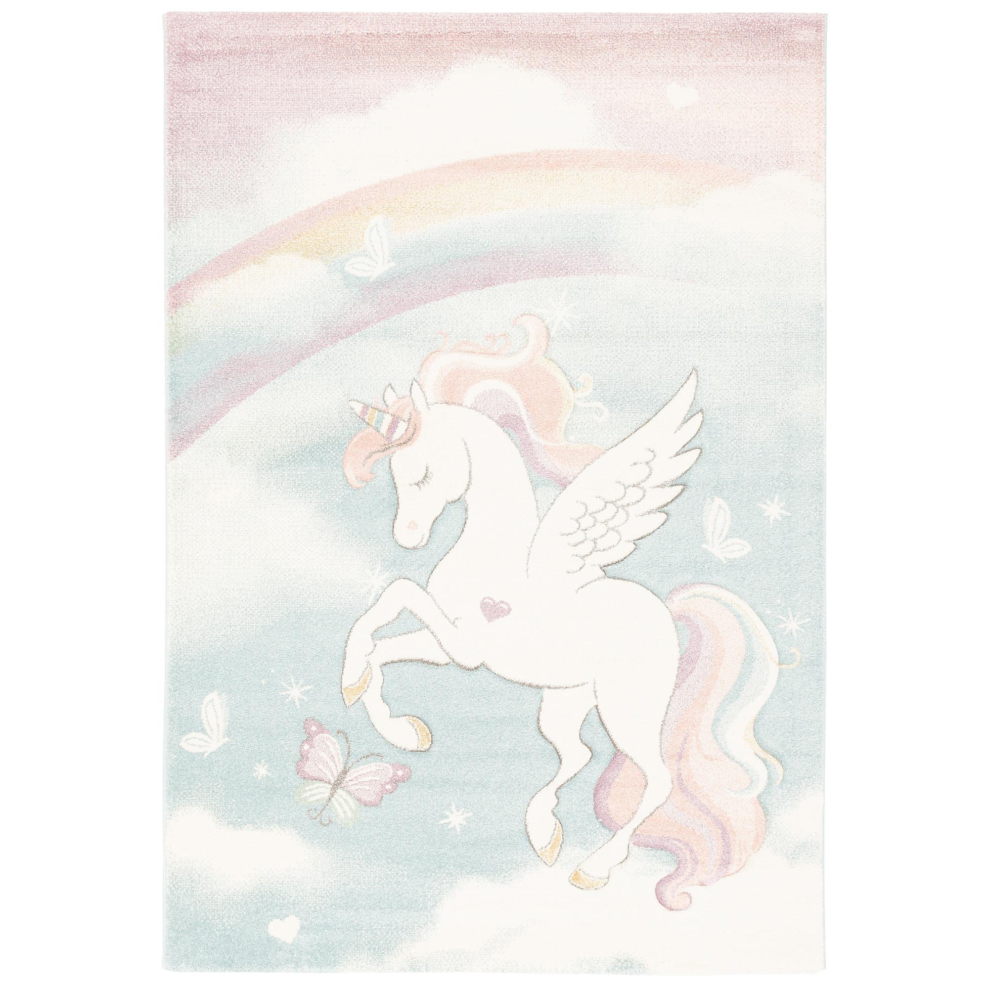 KINDER TEPPICH MAUI KIDS PASTELL EINHORN - Multicolor, Textil (80/150cm) - Pergamon
