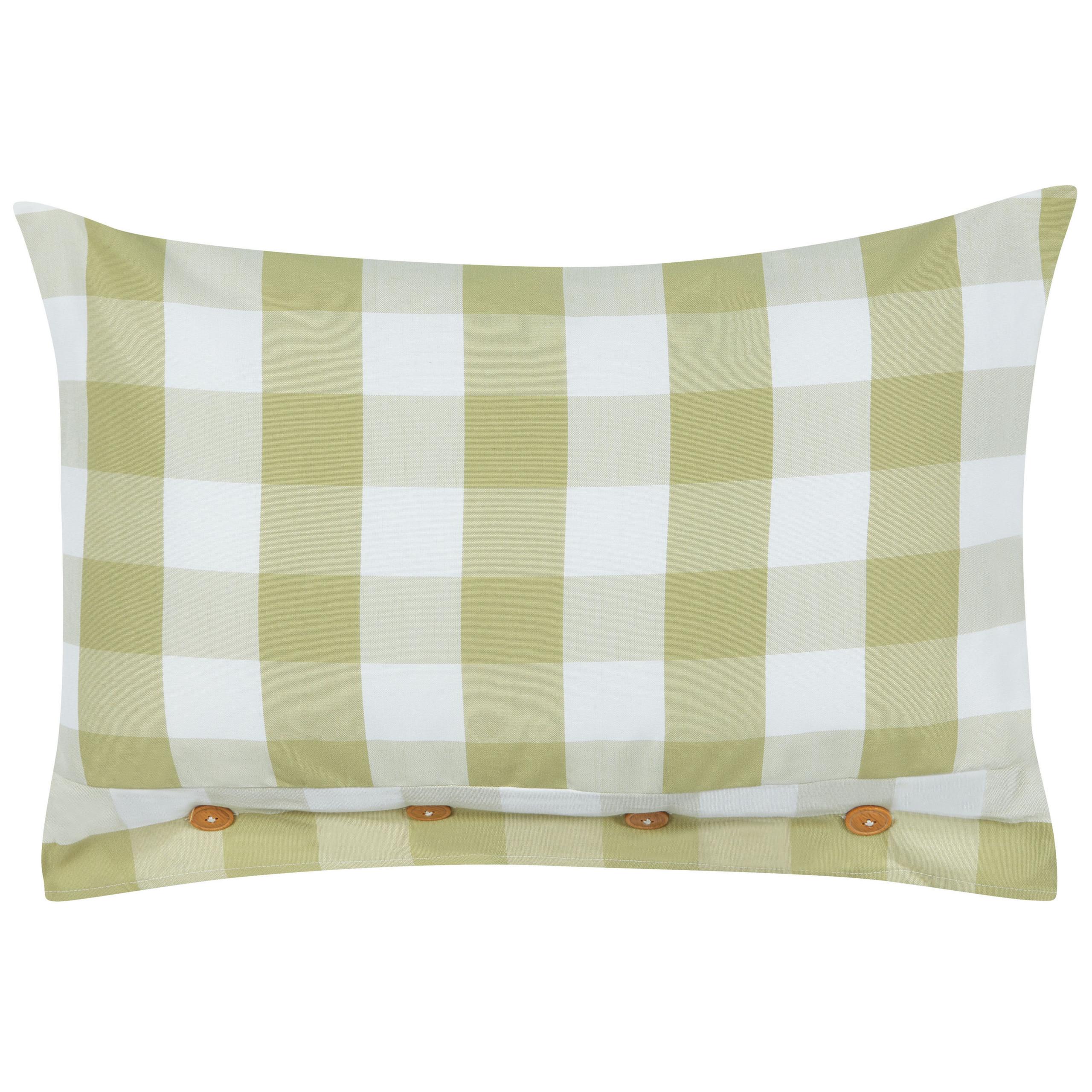 DEKOKISSEN Hellgrün 40/60 cm Tamnine - Hellgrün/Weiß, Textil (60/40cm) - Beliani