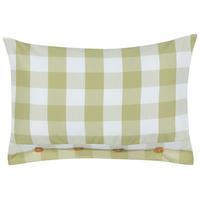 DEKOKISSEN Hellgrün 40/60 cm Tamnine - Hellgrün/Weiß, Textil (60/40cm) - Beliani