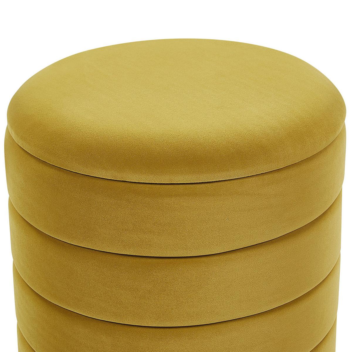 POUF Garland 40-33/40-33/44-38 cm - Gelb, Textil (40/38/40cm) - Beliani