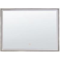 BADSPIEGEL mit LED-Beleuchtung rechteckig 80/60 cm Argens - Silberfarben, Kunststoff (80/60/4cm) - Beliani