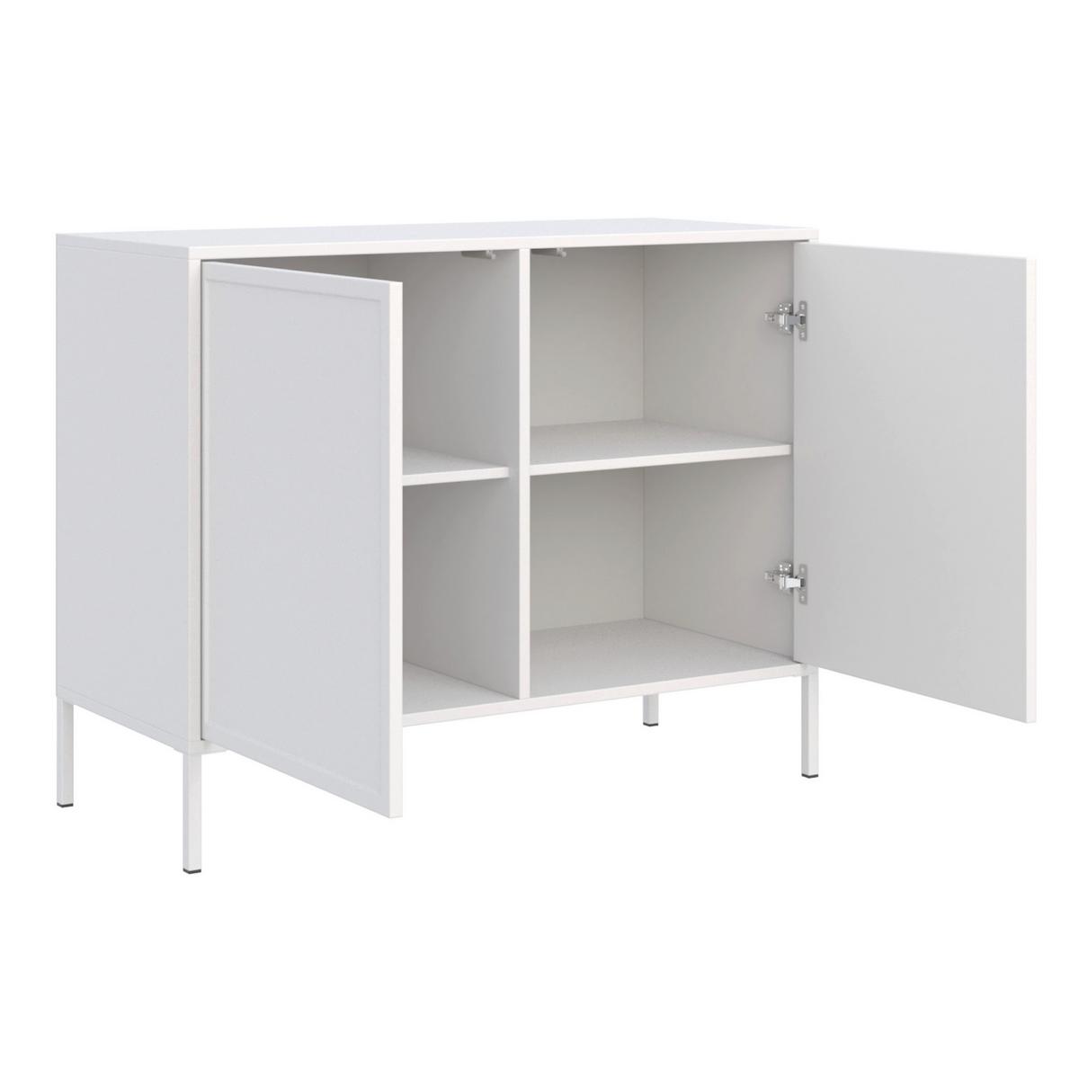 SIDEBOARD Velveto Weiß 100 cm - Weiß, Holzwerkstoff/Metall (100/86/40cm) - Selsey