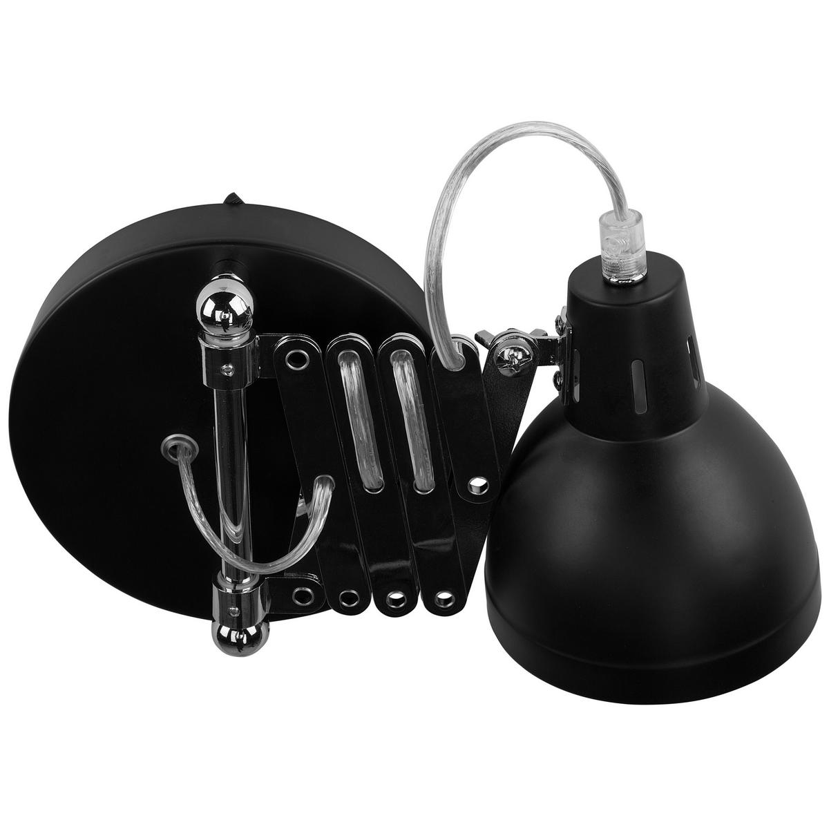 WANDLEUCHTE Harrington 46/11/15 cm - Schwarz, Metall (11/15/46cm) - Beliani