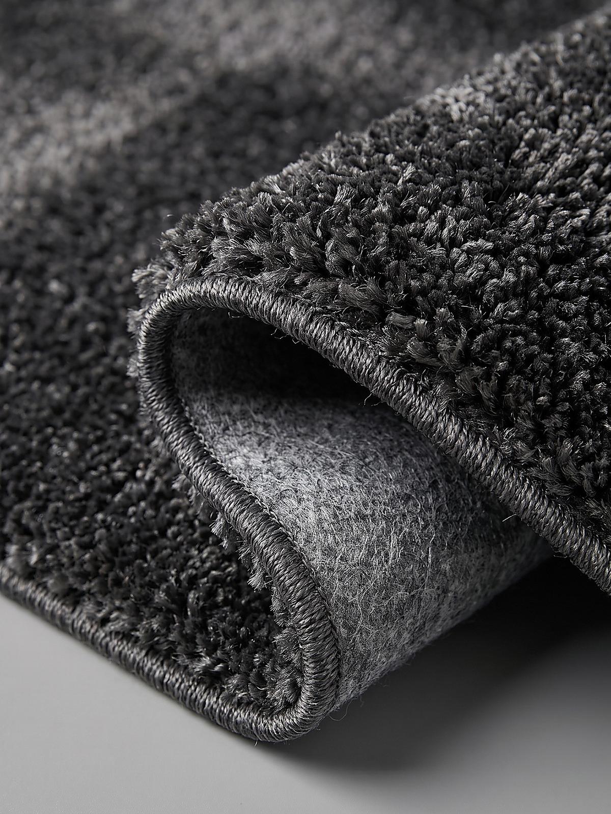 TEPPICH Hochflor ZINAL Uni Polyester Anthrazit 120 x 170 cm - Anthrazit, Textil (120/170cm) - KADIMA DESIGN