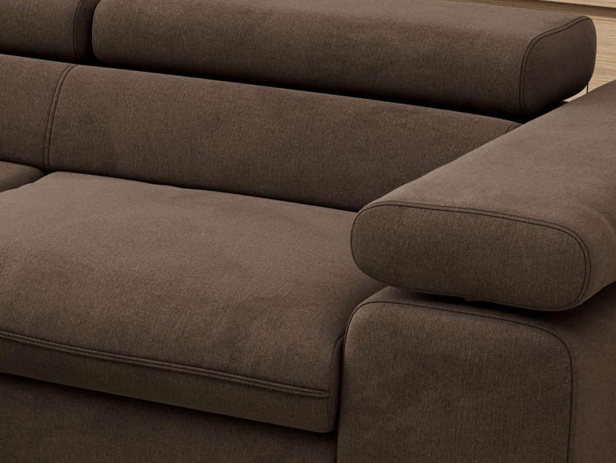 ECKSOFA PABLO L Braun Velvet - Links Seite - Schwarz/Braun, Textil/Metall (208/273cm) - MKS