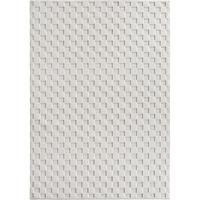 TEPPICH Flachgewebe LANGAU in Creme, mit Schachbrettmuster, 140 x 200 cm - Creme, Textil (140/200cm) - KADIMA DESIGN