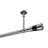 GARDINENSTANGE Sonette Tanara 420 cm (geteilt in 3 x 140 cm), 1-läufig, 20 mm Ø Chrom - Chromfarben/Schwarz, Metall (420cm) - INTERDECO
