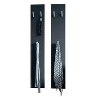 GARDEROBENPANEEL Wandpaneel Schwarz matt - Schwarz, Holzwerkstoff (24/140/2cm) - Vladon