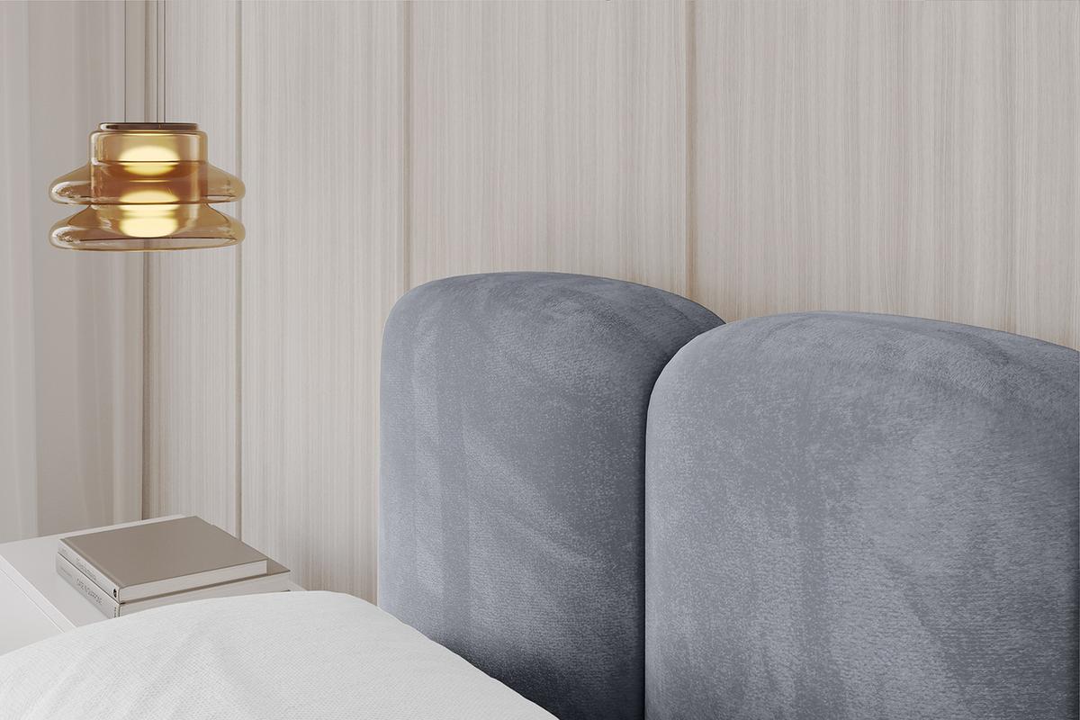 POLSTERBETT mit Bettkasten und Lattenrost, Bett mit Matratze H3/H4 - KALA-v1 180x200 Grau - Grau, Holzwerkstoff/Textil (180/200cm) - ALTDECOR