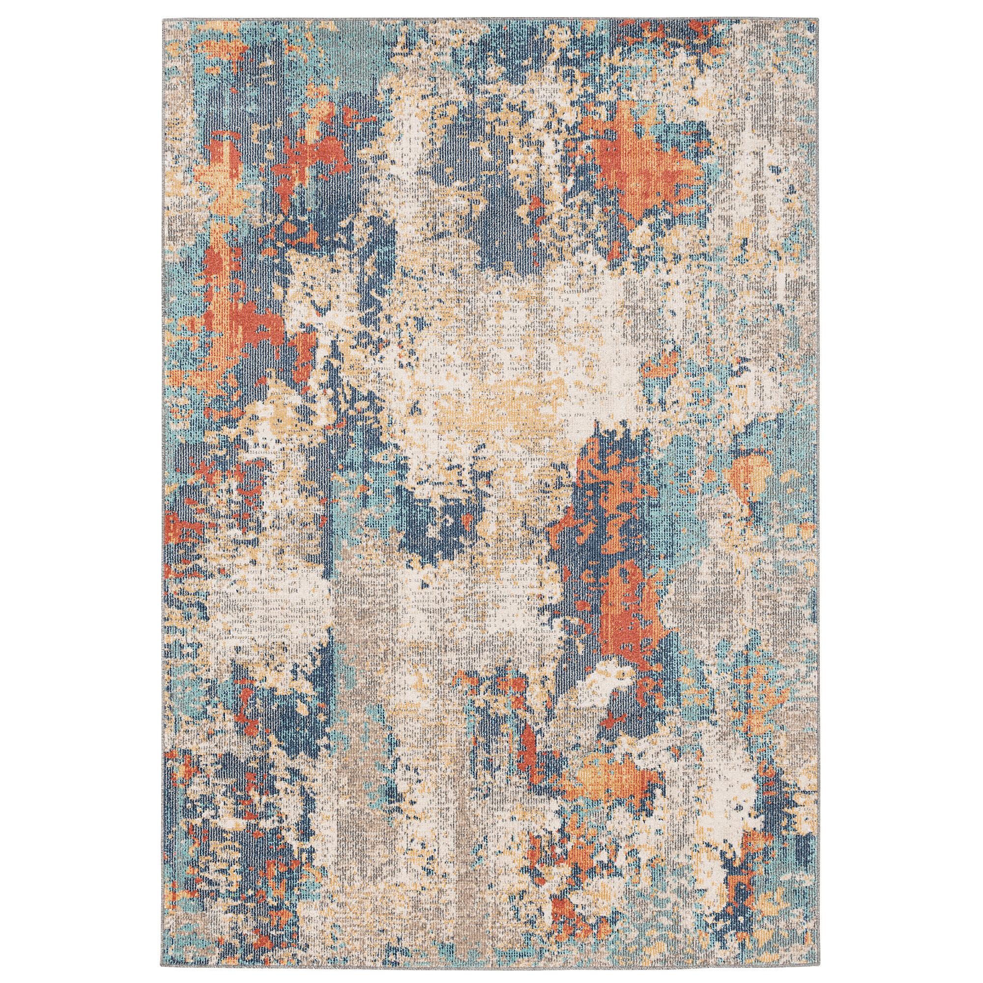 DESIGNER IN UND OUTDOOR TEPPICH VINTAGE MUSTER - Blaugrau, Textil (160/230cm) - Pergamon