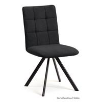 ESSZIMMERSTUHL (2er-Set) Dayla 47x91x60 Schwarz/Anthrazit - Anthrazit/Schwarz, Kunststoff (60/91/47cm) - 58aufmkessel