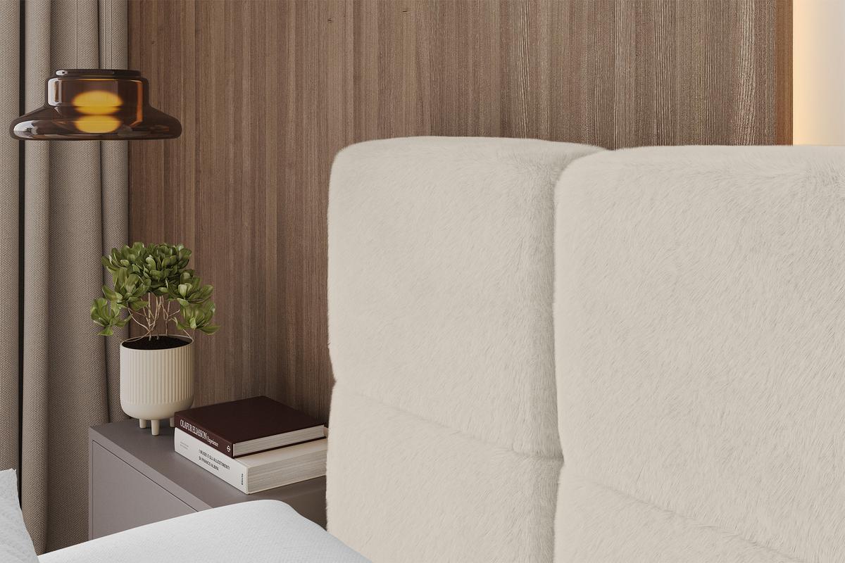 POLSTERBETT mit Bettkasten und Lattenrost mit Kopfteil, Boxbett ohne Matratze, mit Stauraum - NATA 160x200 Hellbeige - Beige, Holzwerkstoff/Textil (160/200cm) - ALTDECOR